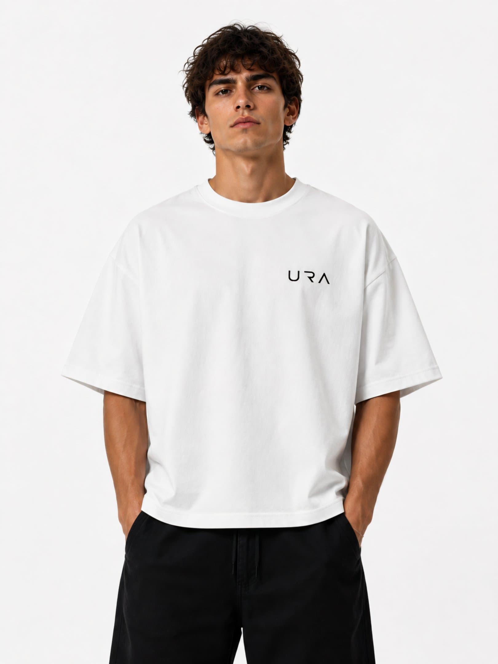 URA Box Fit Tee-White